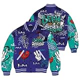 Dunkare Varsity Legend Blue 11s Varsity Jacket, Everybody Paid in Full Baseball Casual Unisex Streetwear Multicolor