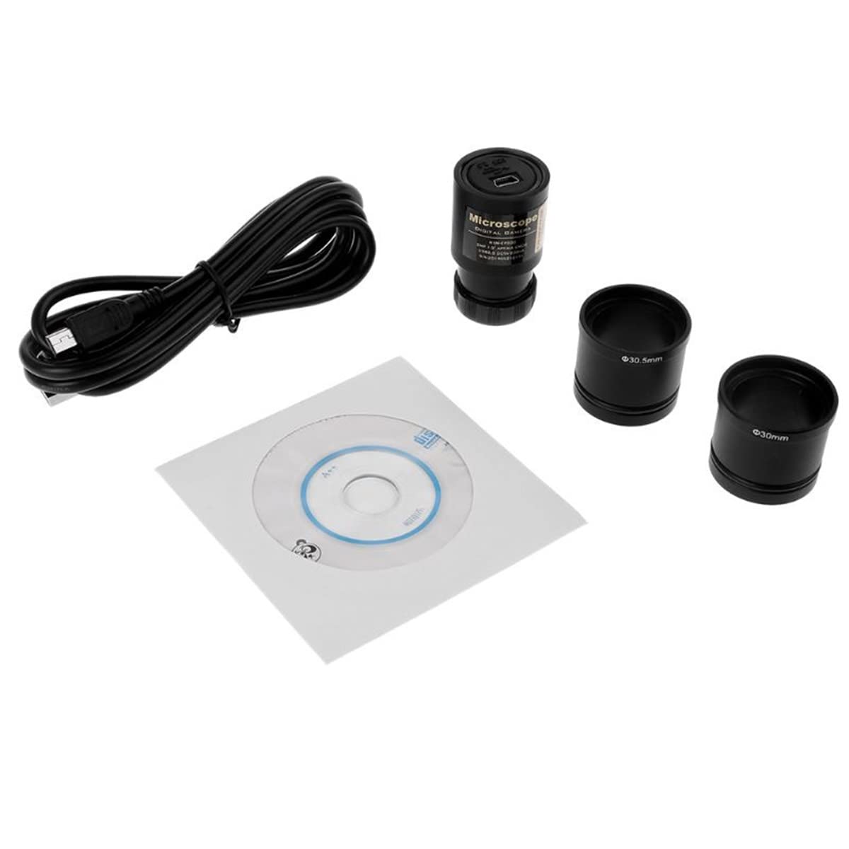 Zestaw akcesoriów do mikroskopu Kamera do przygotowania slajdów 2,0 MP USB Elektroniczny okular Mikroskop Rozmiar montażowy 23,2 mm z adapterami pierścieniowymi 30 mm 30,5 mm Akcesoria do