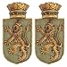 Design Toscano Medieval Rampant Lion Shield Wall Sculptures (Set of Two)