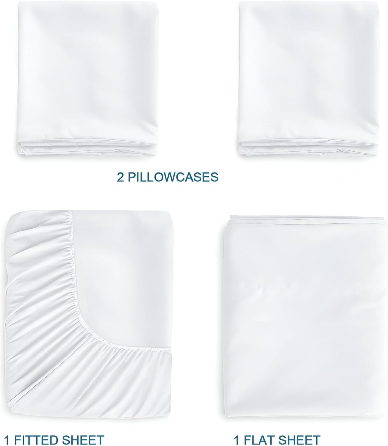 Full Sofa Bed Sheets - 100% Cotton 600 Thread Count Sofa Sheets - Sleeper Sofa 4 PC's Sheet Set - Fits Mattresses Up to 6" Deep Pocket Teal Blue Solid