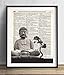 Buddha With Tree Vintage Dictionary Art Print 8x10