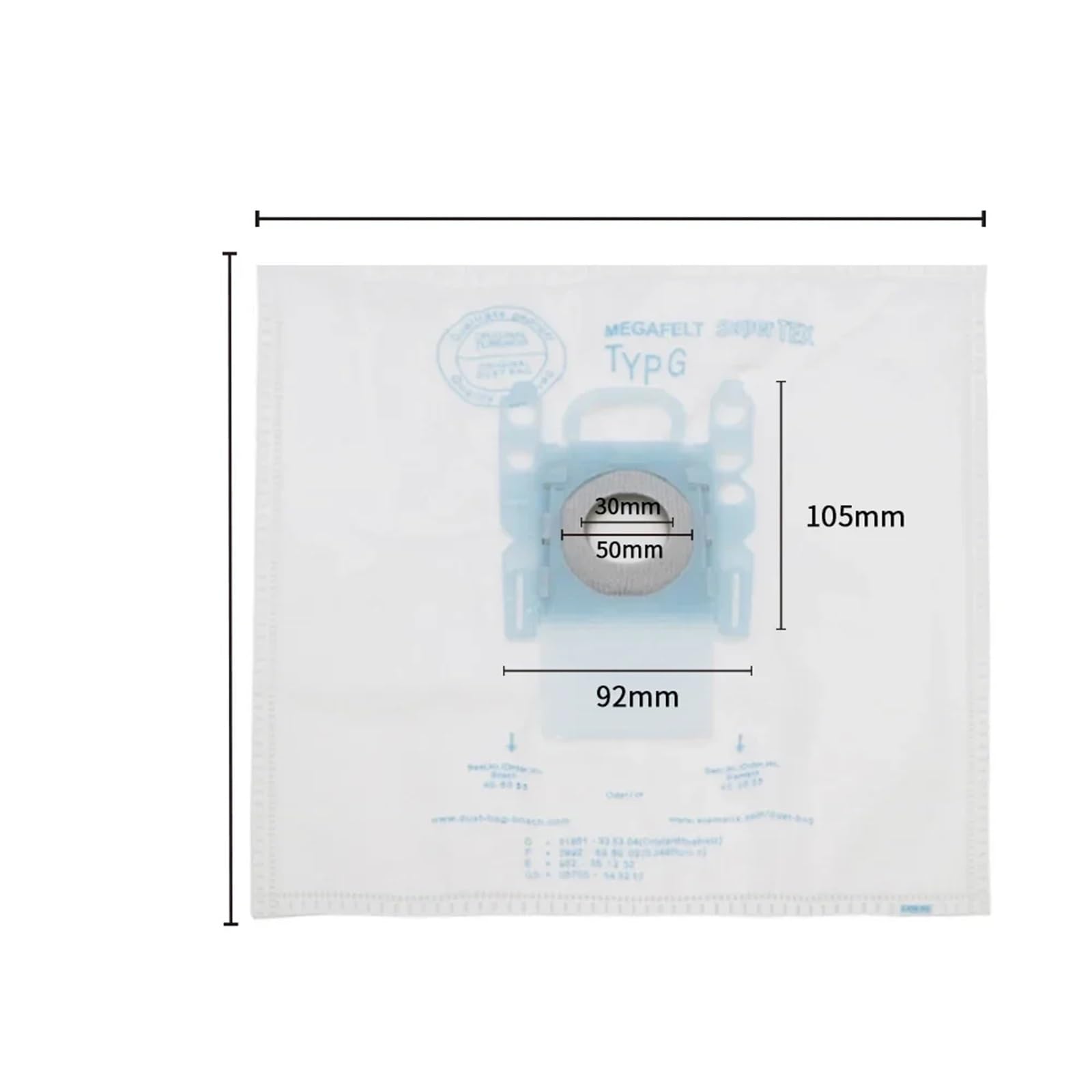 Sacs À Poussière En Tissu For Aspirateur Type G, Compatibles Avec Bosch Et Siemens, BSG7, BSGL3126, BSG6, GL30, GL40, BGL45, BSGL5, VSZ5, VSM5, BSD2800(18pcs)