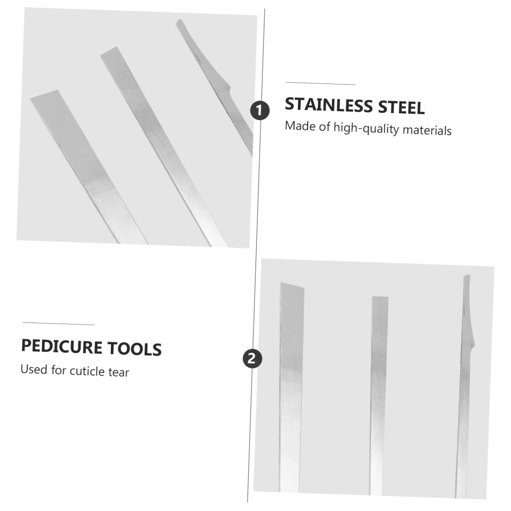 Gatuida 3pcs Pedicure Knife Set Toenail Corrector Cuticle Remover Kit Nail Knife for Feet