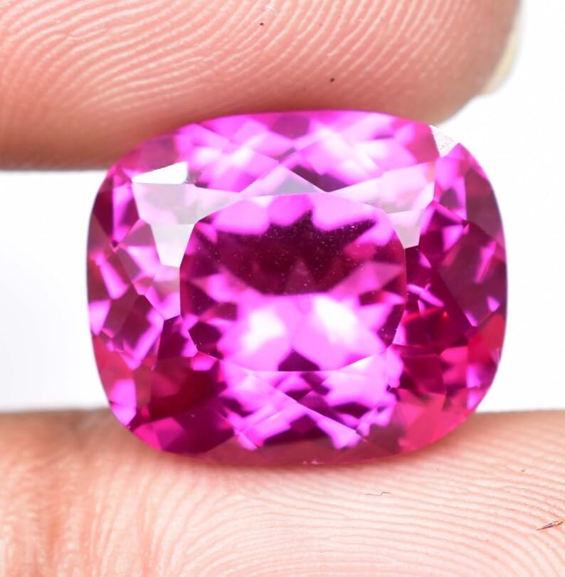 Saphir rose naturel coussin 16x13mm pour bague d'exception - 4