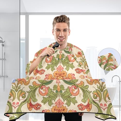 Capa vintage floral Kigai para barbería impermeable miniatura 6