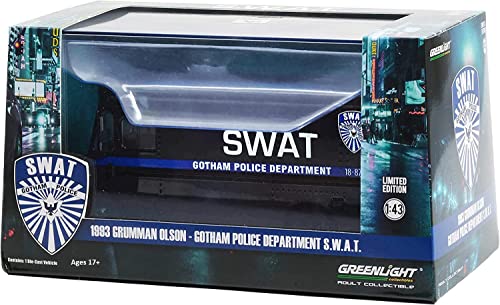 1993 Grumman Olson Van Black Gotham Police Department S.W.A.T. 1/43 Diecast Model Car miniatura 2