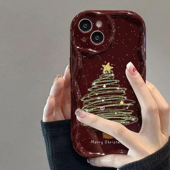 Image of Peeperly Back Cover Case for iPhone 13 Pro Max Soft TPU, Shockproof Protective Celestial Starry Christmas Tree Case for Girls & Women