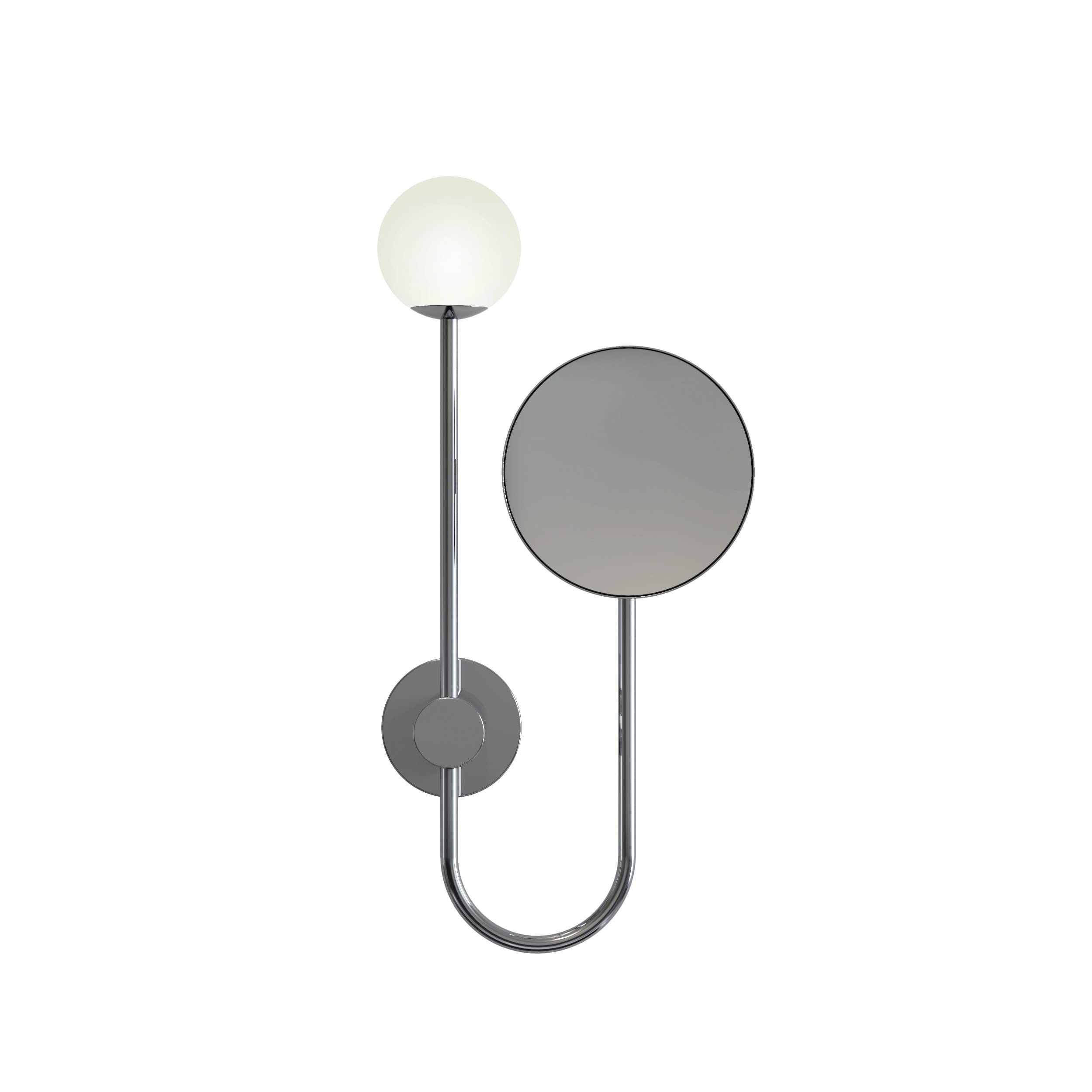 Astro Orb - Specchio ingranditore da bagno dimmerabile, grado di protezione IP44, cromato lucido, lampada G9, progettato in Gran Bretagna, 1424001