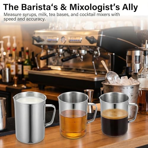 Vaso medidor grande de acero inoxidable 1000 ml miniatura 6