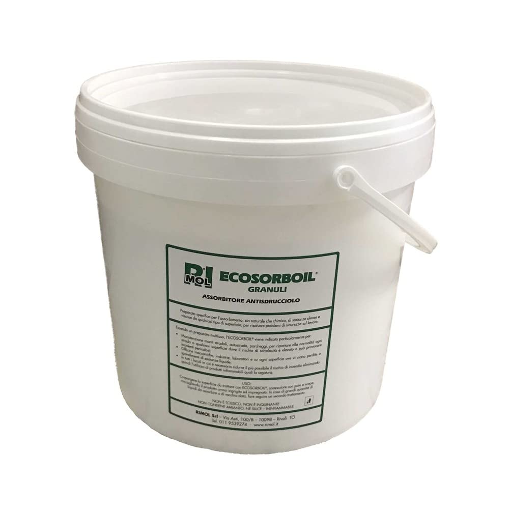 RIMOL Assorbitore universale in GRANULI Ecosorboil 4,5kg antisdrucciolo ecologico ininfiammabile antiscivolo certificato