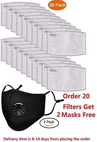 PUSOJIA 20pcs PM2.5 Activated Carbon Filter Replaceable Anti Haze Filter Paper