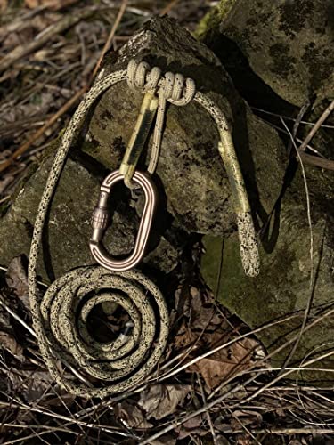 Image of RNA 8mm Resc Tech Tether System - 9ft Lightweight Saddle Hunting Tether with TRC Prusik Loop & Omega Raider Screw-Lok Carabiner - Made in USA