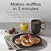 Proctor Silex Mini Waffle Maker Machine with 4 Round Non-stick Grids, Make Personalized Individual Breakfast Keto Chaffles and Hashbrowns, Compact, Black (26100)