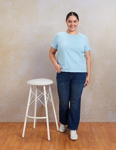 Image of Amazon Brand - Symbol Women Flared Bootcut Jeans (Mid Rise | Full Length) (Available in Plus Sizes)