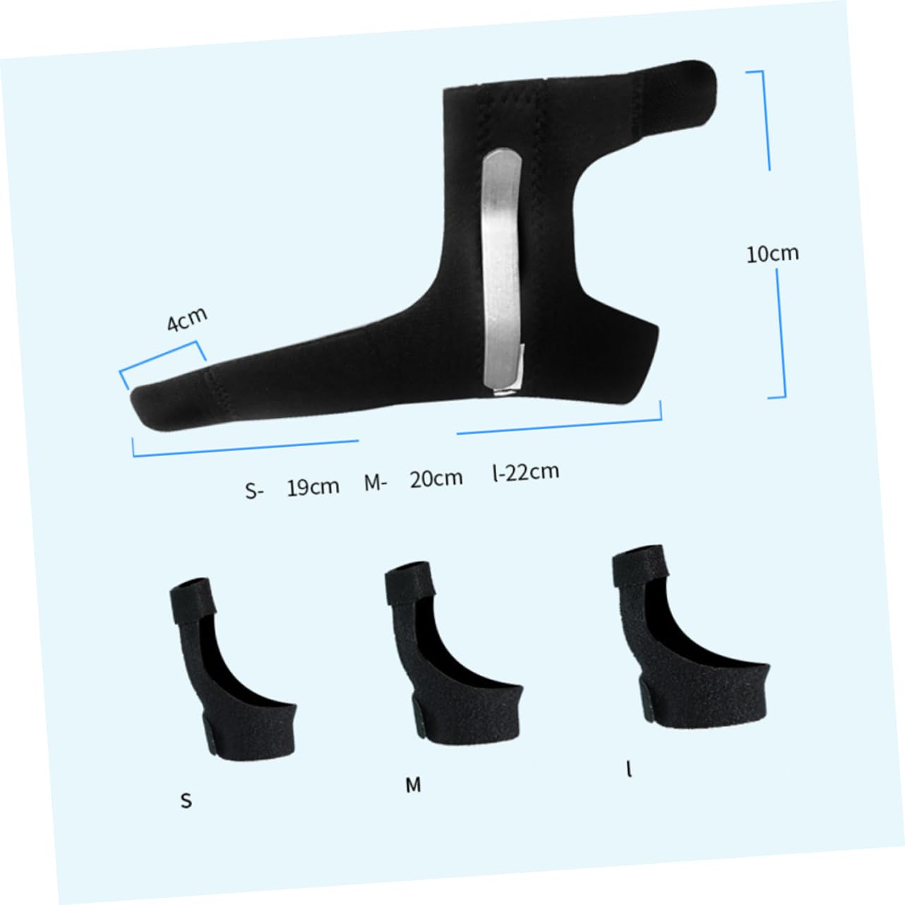 NULYLU 1 PC Finger Guard Thumb Splint Thumb Support Brace Thumb Fixed Guard Thumb Joint Treatment Black