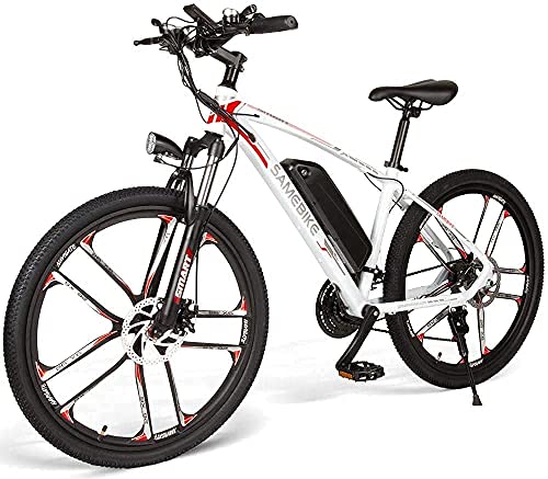 SAMEBIKE Bicicleta eléctrica 26' Bicicleta Montaña Ebike, 48V Batería,Speed 21 Vel,Pedal Assist,Adultos Urbana City E-Bike