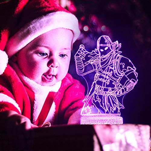 Raven Skins Table Desk Lamp 7 Colors Touch Switch 3D Visual LED Lava Light Acrylic Illusion Room Lighting Toys Gifts Christmas Festival Gift(Raven Crackle Base)