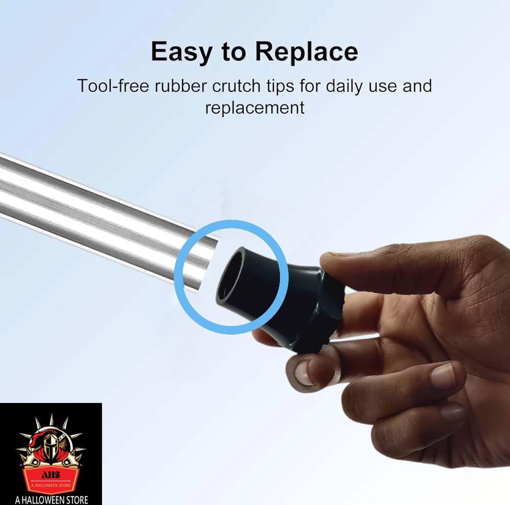 Premium Cane Tip Replacement - 4Pcs Rubber Tips for Walking Sticks, Canes, Seniors Crutches - Enhanced Safety & Stability