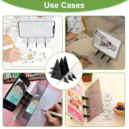 Miniatura 5 de Proyector De Tablero Dibujo Óptico Para Teléfono Y Tablet, Tablero De Dibujo De Reflexión 13,5x20 Cm, Proyector Para Dibujar Estudiantes Adultos Y Principiantes, Trazado Preciso Y Portátil