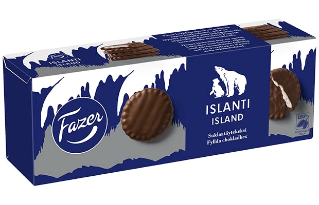 Fazer Islanti Chocolate Biscuits 20 Kisten mit 142 g 100oz