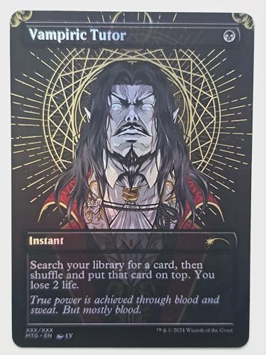 Vampiric Tutor #01 Foil by lv - Alternative Custom Art Instant MTG