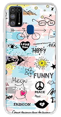 Image of Amazon Brand - Solimo Acrylonitrile Butadiene Styrene Designer Multicolor Love Abstract Printed Soft Back Cover For Samsung Galaxy M31 ( Multicolor)