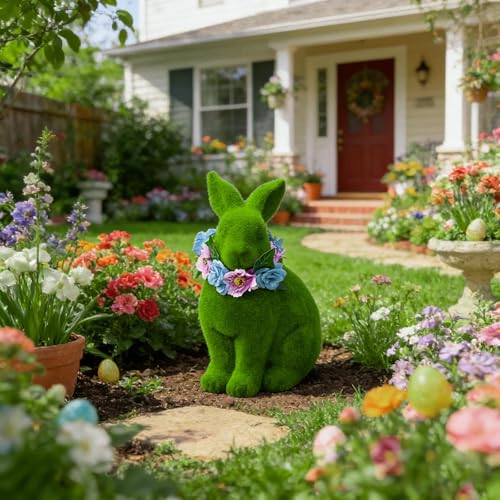 Figurines de lapin floqué pour égayer votre table de Pâques - 3
