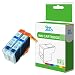 Produktbild inkjello Kompatible Tinten patrone Ersatz für Canon S400 S450 S500 S520 S5400 S600 S6300 S750, Smartbase MP700, MP730, MP730, MPC600 F, Bubble Jet i550 i550 X I6500 Bubble Jet i550 (Cyan, 2er Pack)