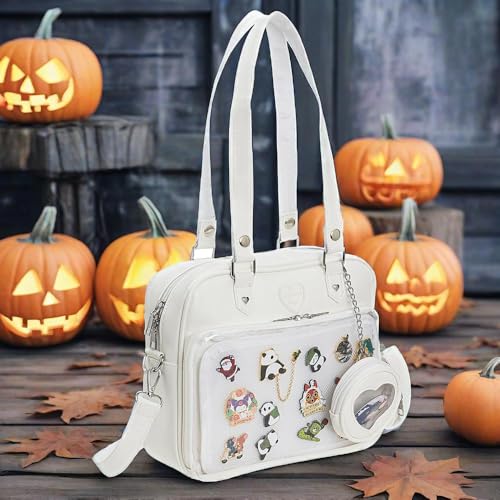 Ita Bag Crossbody Handbags Kawaii Shoulder Purse Square Backpack with Insert Anime Pins Display