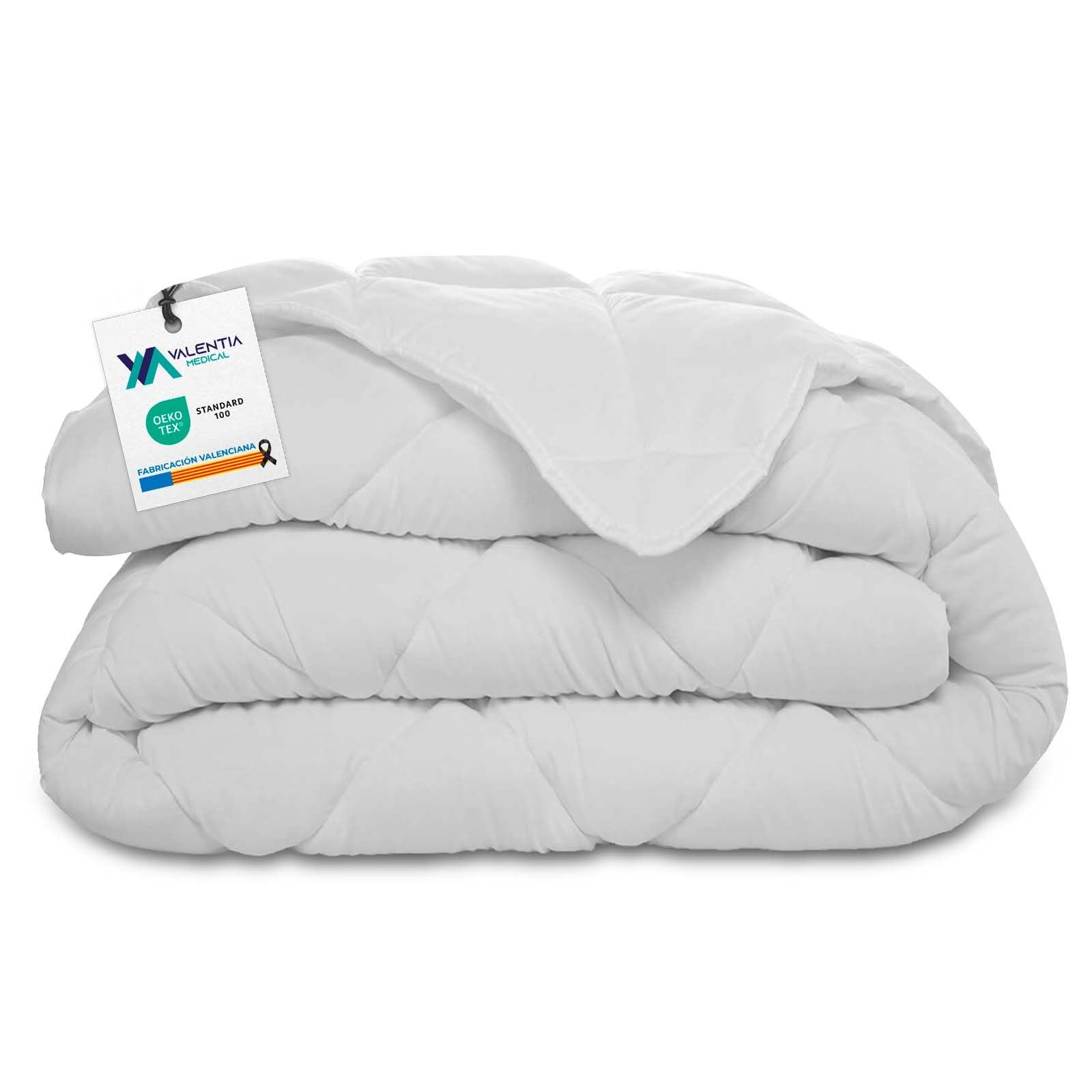 Duvet for Bed 135/150 – 220 x 220 cm – Winter Duvet Filling 300 gsm with Soft Microfibre – Washable and Lightweight Winter Quilt – Duvet Bed 135 + 150 cm Made in Spain. Valentia Medical