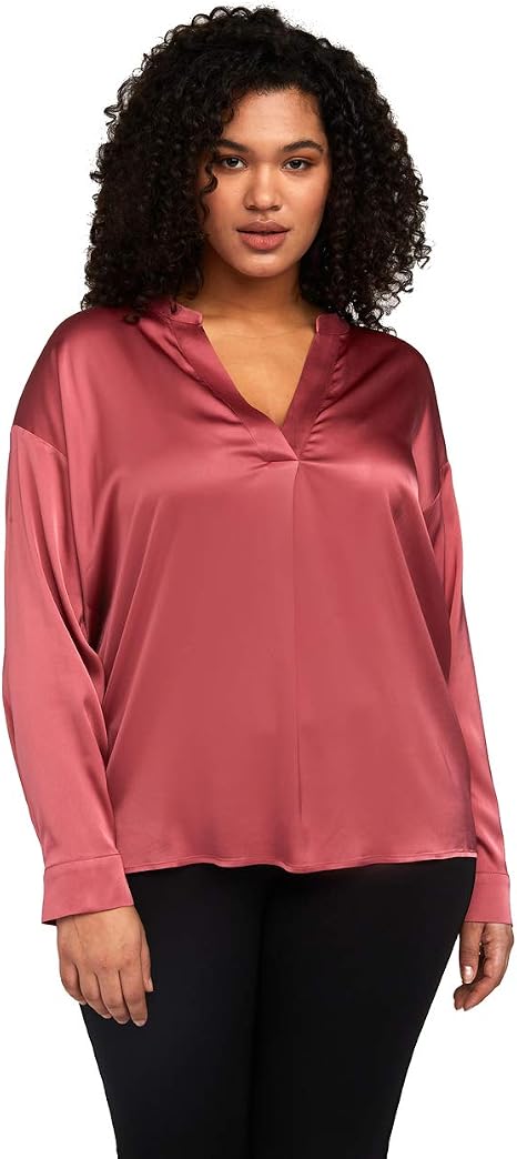 FIORELLA RUBINO: Blusa in Raso Rosa. S Stagione Autunno Inverno 2021. :  Amazon.it: Abbigliamento