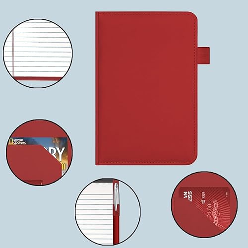 Miniatura 6 de Gorbado Carpeta Junior Padfolio  Carpeta A5 con bloc de escritura de 5 x 8 pulgadas y bolsillo interior de almacenamiento, organizador ejecutivo de