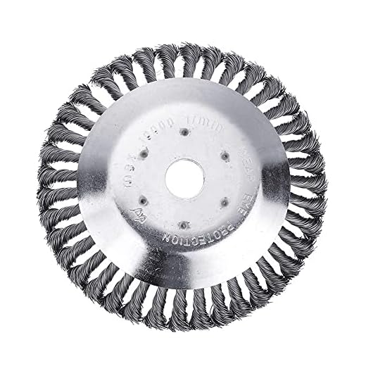 Ståltråd Hjul Trädgård Weed Brush Gräsklippare Gräsätare Trimmer Hjul Rostande Borstklippare Verktyg Trädgårdsgrästrimmer-6 tum