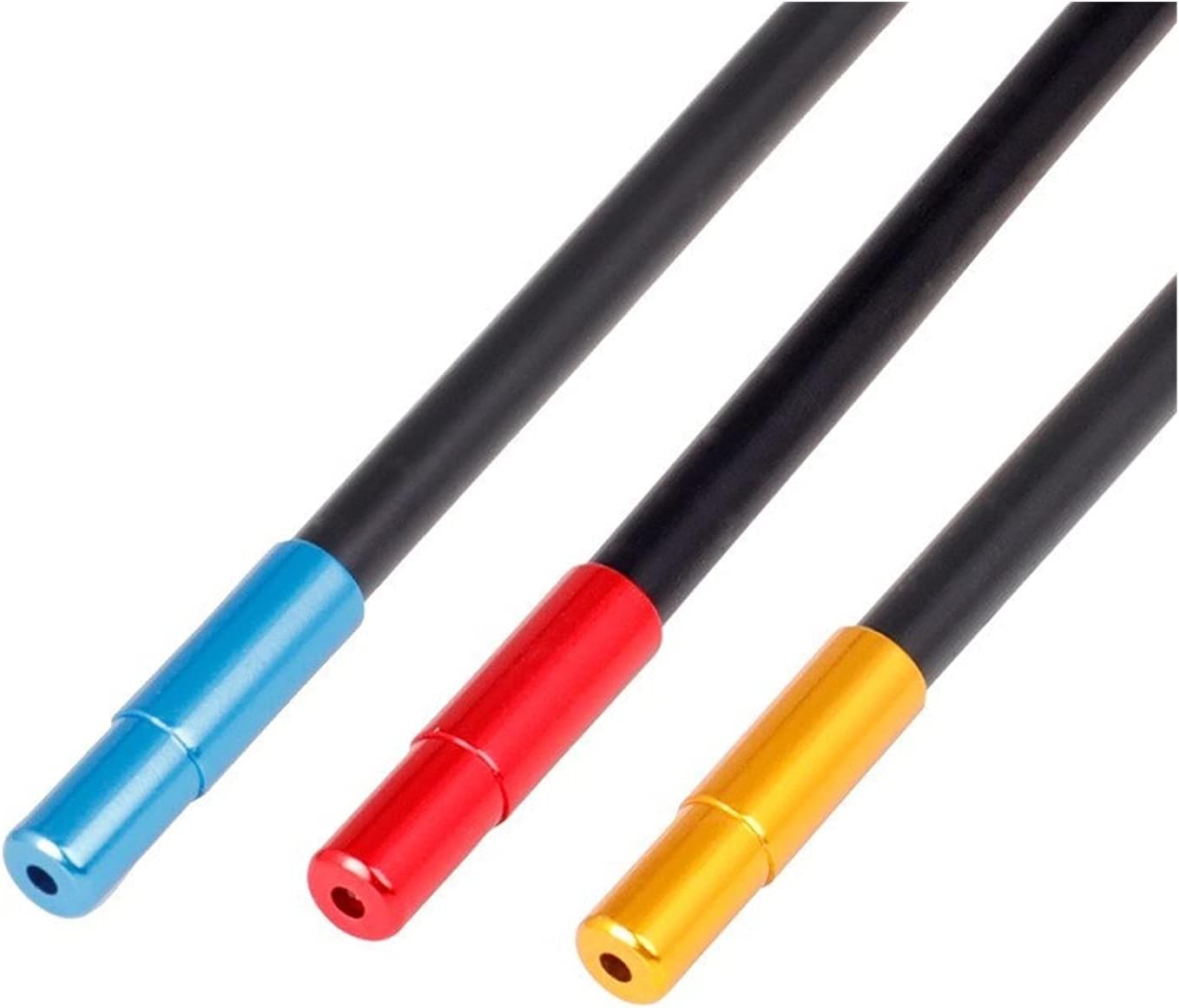 Bike Cable End Caps 10pcs Aluminum Alloy Cycling Brake Tips Bicycle Derailleur Shifter/Brake Tip(Blue Brake 10pcs)