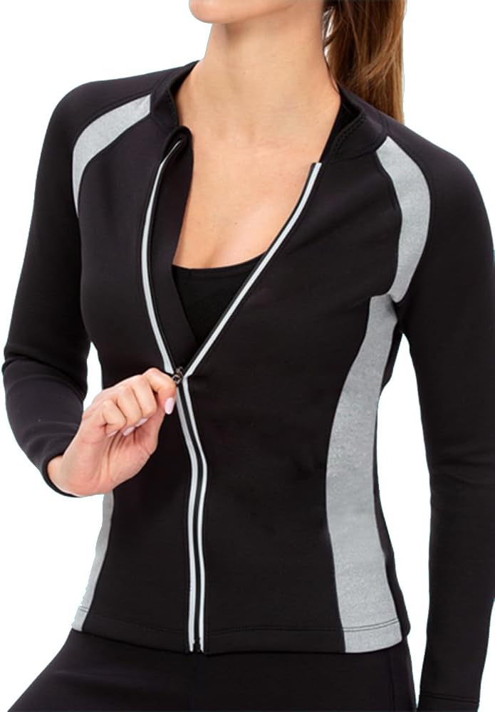 Women’s Neoprene 2mm Wetsuit Top Thermal Swimsuit Long Sleeve Diving Suit Surfing Jacket for Boating Snorkeling