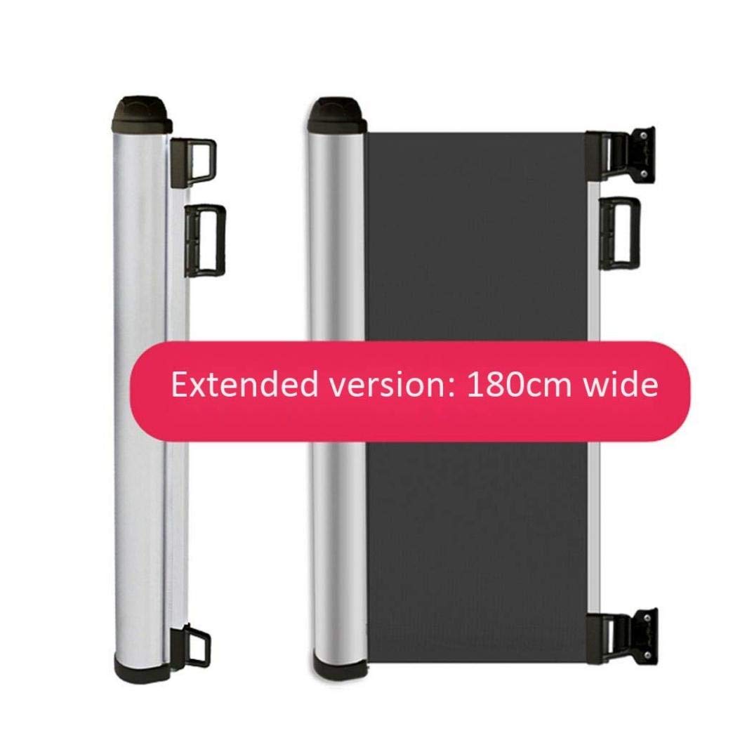 Bramki zabezpieczające dla dzieci Barierka schodowa Bramka dla dzieci i zwierząt Chowana, mocowanie dziurkacza do przedpokoju/drzwi/na piętrze, przenośne i składane (kolor: biały, rozmia