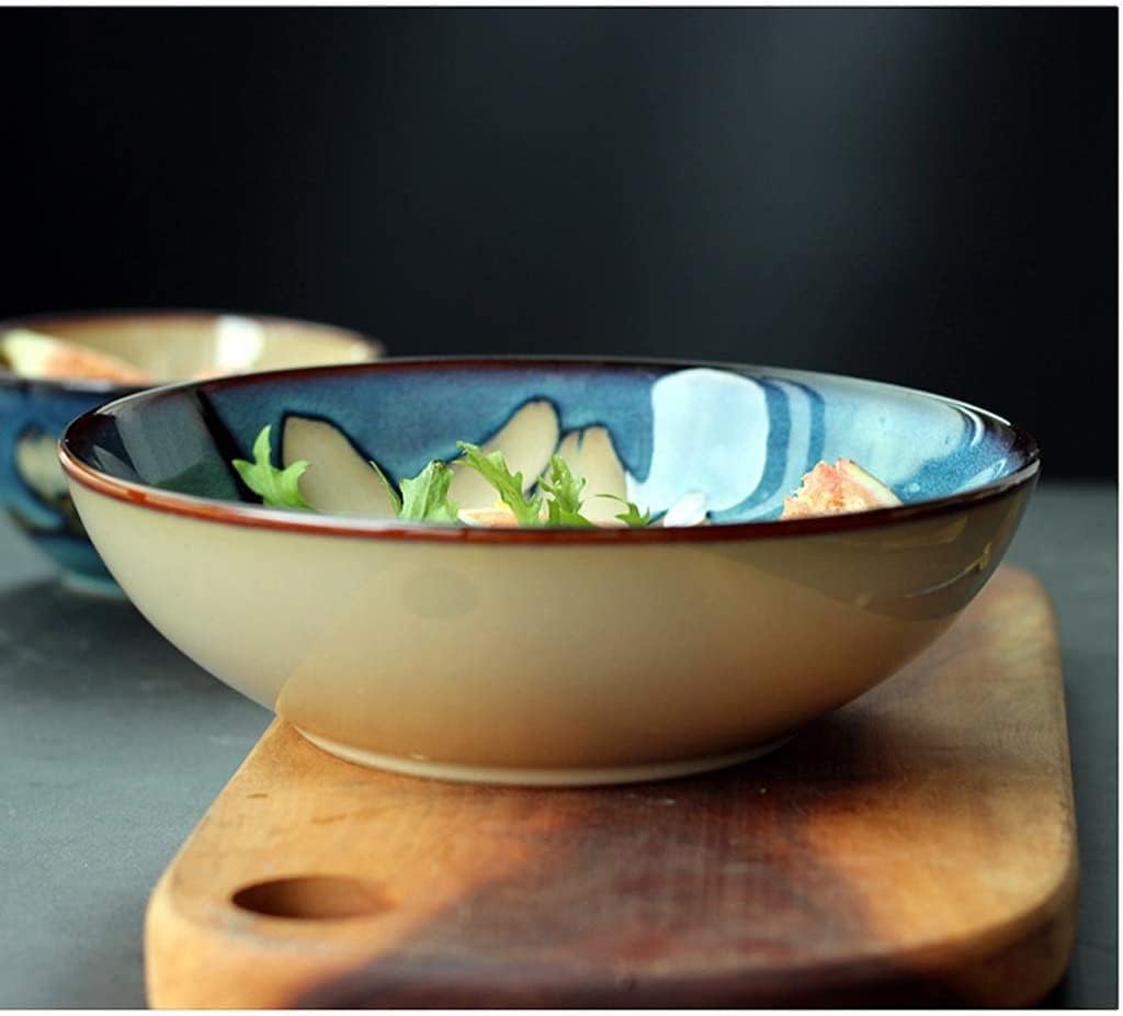 Ceramic Bowl， Creative Rice Bowl Large Soup Bowl, Noodle Bowl Family Restaurant Tableware