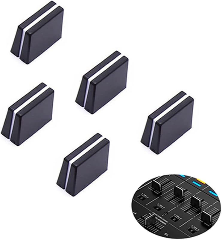5pcs Fader Cap Fader Knobs Slider for DJ Mixer Console Pioneer DJM 350 400 500 700 750 800 850 900NEXUS 900SRT 900NXS2 2000 2000nexus (Black Hat)