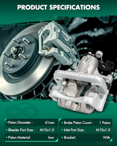 Image of SCITOO 18B5504 Rear Right Disc Brake Caliper Assembly w /Bracket for Chevrolet for Malibu 2014-2015,for Chevrolet for Malibu Limited 2016