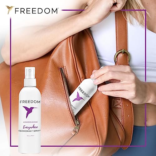 Freedom Everywhere Deodorant Spray - Natural Whole Body Odor Protection Spray For Women & Men With Sensitive Skin, Baking Soda Free, Aluminum Free, Ewg Verified, Cruelty-Free, Lavender Citrus, 3.4 Oz #TOP6