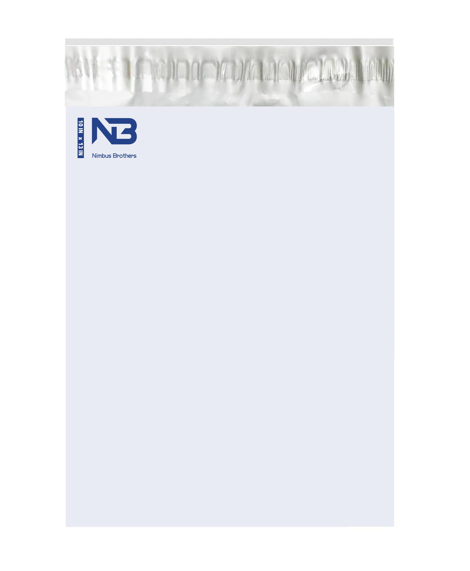 NB Lot de 100 enveloppes d'expédition autocollantes en polyéthylène blanches de 25,4 x 33 cm, résistantes aux déchirures et à l'eau pour le commerce électronique et les petites entreprises