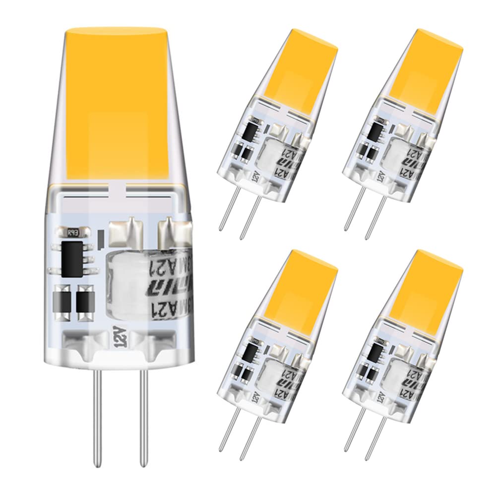 tkhetiana 3W G4 LED Lampen,Nicht Dimmbar LED Birnen Leuchtmittel 3000K Warmweiß,LED Birnen Glühbirne Ersatz Halogenlampen,AC/DC 12V G4 Led Glühbirne,360° Abstrahlwinkel,4er Pack