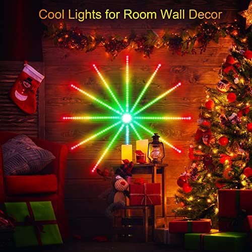 Maylit Smart Firework Lights Indoor, App And Remote Control Rgb Color Changing Led Lights For Bedroom, 16 Million Colors, 213 Dynamic Modes, Music Sync, Mic, Led Strip Lights For Room Decor #TOP2