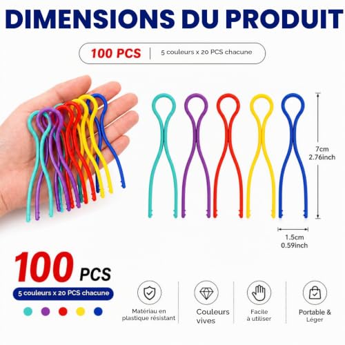 CeoxThao 100 Pièces Porte, Bobines de Fil Couture Et Organiseurs de Canette, Porte, Canette pour Bobines, Couleur Vive pour Rangement Et Organisation de Fil, Fil Plastique Durable – vue 2