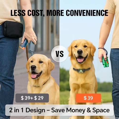 YJWFHPU 2 in 1 Dog Shock Collar & Ultrasonic Bark Deterrent Device – 3300FT Remote Training E Collar with Beep, Vibration & Safe Shock, IP67 Waterproof & Rechargeable for Small Medium Large Dogs - Thumbnail 3
