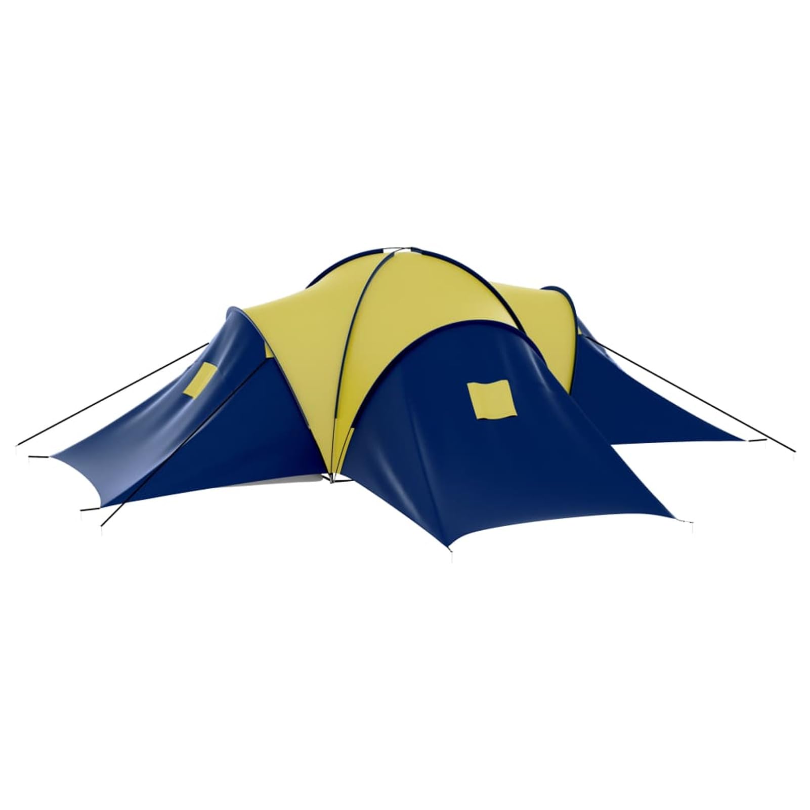 Homgoday Tienda de campaña para 9 Personas Tela Azul y Amarillo Tienda de Campaña para 2 4 Personas Impermeable Instantánea Fácil instalación