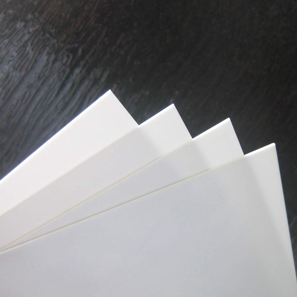 ABS0915 4pcs 1.5mm Thickness 200mm x 250mm White Polystyrene Sheets 9.84'' x 7.87'' x 0.06'' ABS Styrene Sheets for Model Train Layout New (1.5mm)