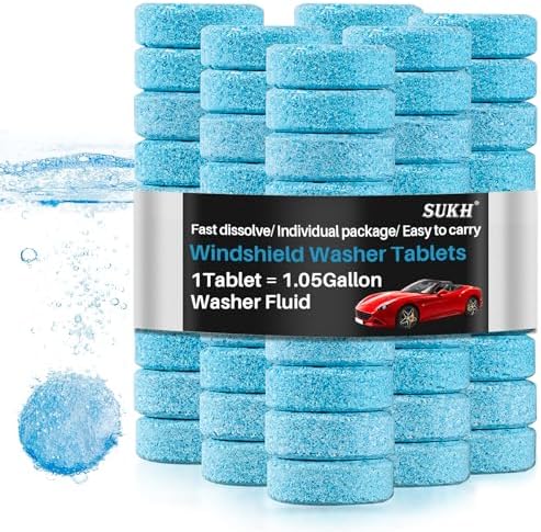 Sukh 400 Car Windshield Washer Tablets - Windshield Washer Fluid Wiper Fluid Tablet Concentrate Car Automotive Window Glass Cleaner Supplies