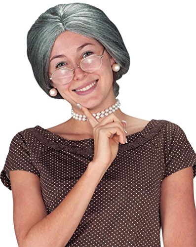 Perruque Granny gris FW9259 pour changer de tête lors d'un spectacle
