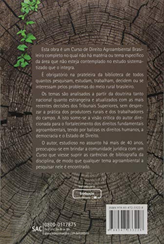 Curso de Direito Agroambiental brasileiro - 1ª edição de 2018